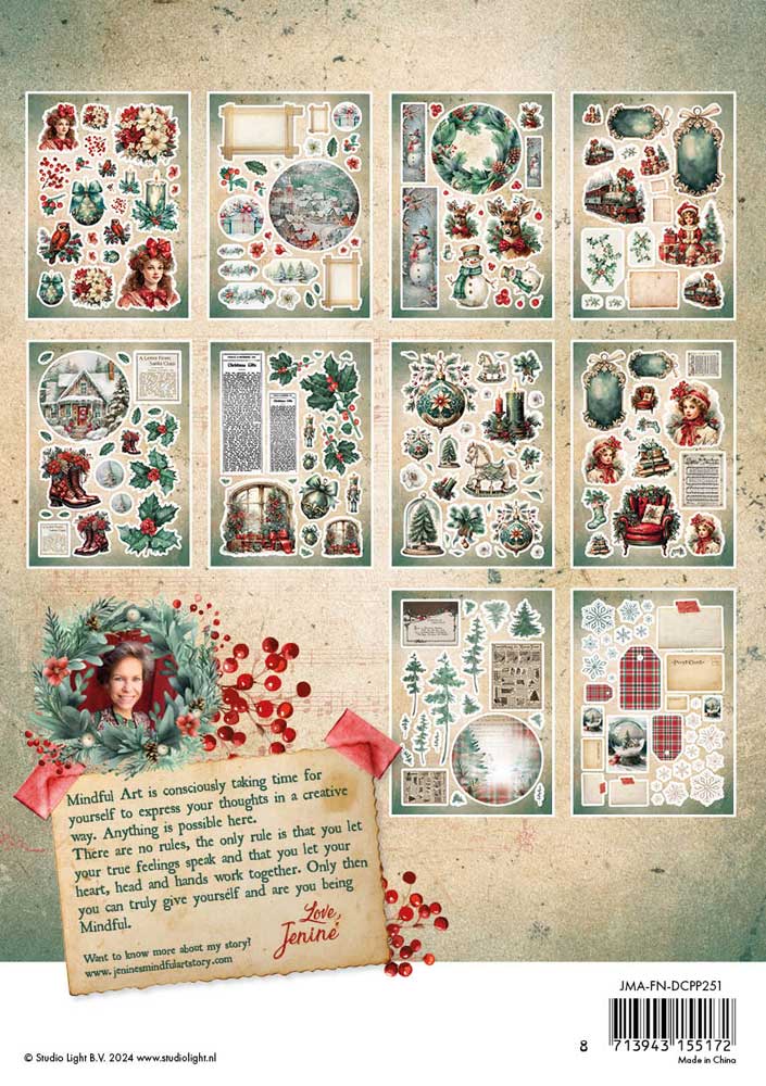 Jenine's Mindful Art Festive Nostalgia Collection - A5 Die Cut Paper Pad [JMA-FN-DCPP251] - Image 2